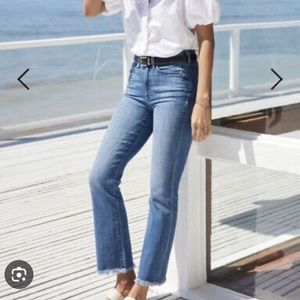 AYR The Bomb Pop Straight Leg Frayed Hem Ankle Jeans